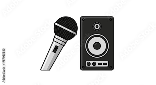 Microphone and music speaker system.
