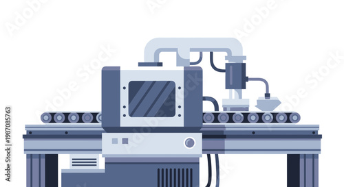 Industrial robotic assembly line machine.