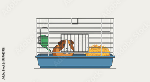 Brown hamster in cage habitat.