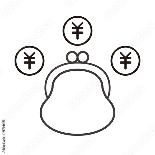 財布とお金のアイコンセット