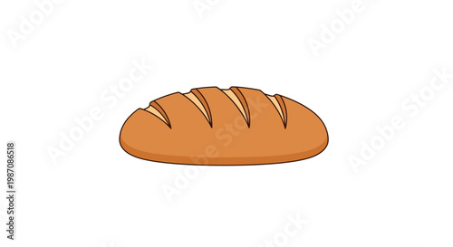 Freshly baked crusty bread loaf.