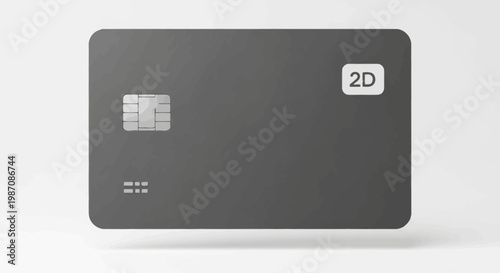 Gray Credit Card Closeup.
