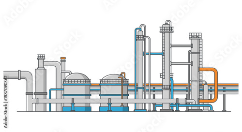 Industrial plant machinery and equipment.