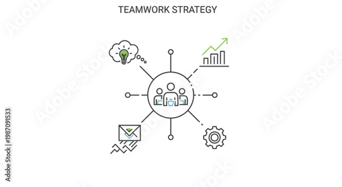 Business Strategy Teamwork Concept Illustration.