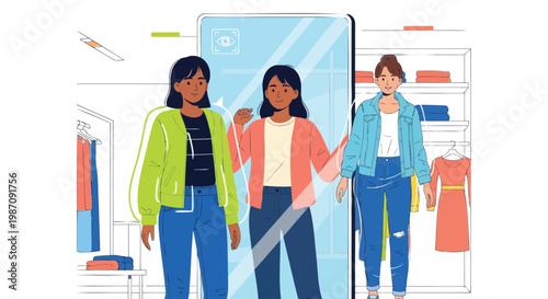 Augmented reality mirrors offer virtual try-on, empowering shoppers with personalized style choices and innovative fashion retail