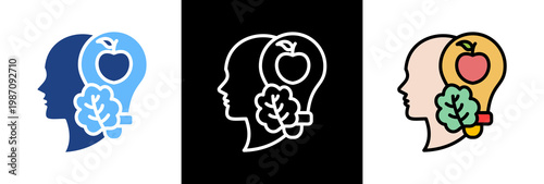 Smart Eating triple icon