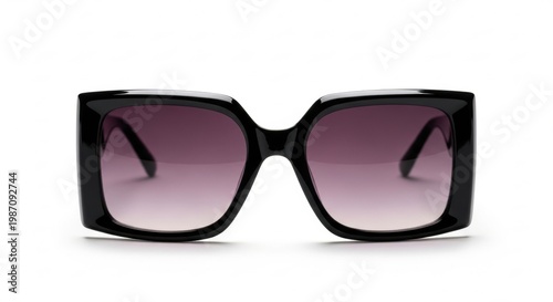 Oversized Fashion Sunglasses Isolated on White Background