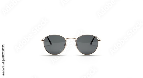 Vintage Style Sunglasses Clean Background
