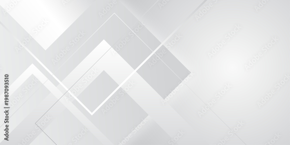 Fototapeta premium Abstract white and grey triangle overlay texture background. Modern elegant white gray banner background with creative design and shiny lines.Light gray triangle abstract subtle vector background.. 