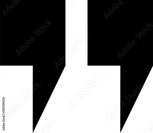 Quotation marks. Black quotes icons set vector. Speech mark symbol. Punctuation marks. Citation sign.