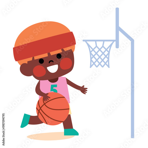 Cartoon Drawing Of A Basketball Player