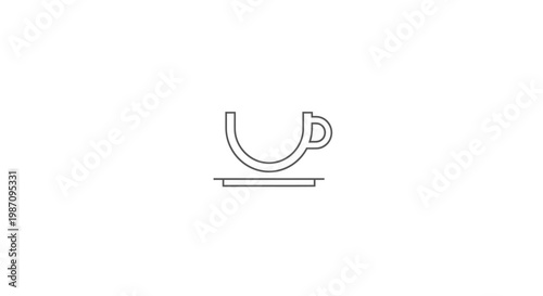 Simple line drawing of a teacup.