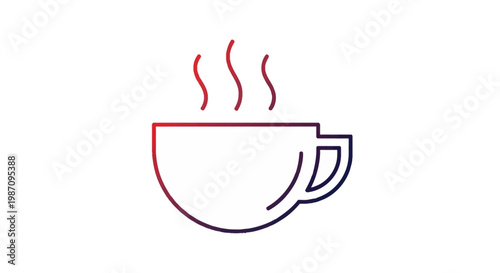 A steaming hot cup of coffee.