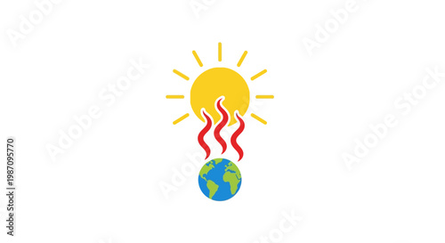 Global warming and climate change concept.