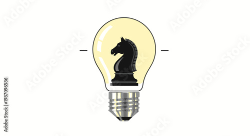 Light Bulb with Chess Knight Inside.