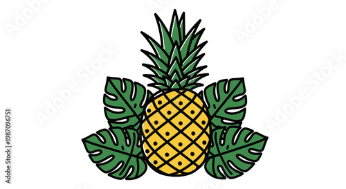 Pineapple Fruit Tropical Yellow Sweet.