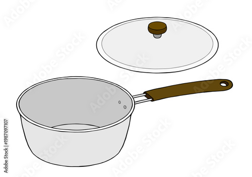 片手鍋のイラスト