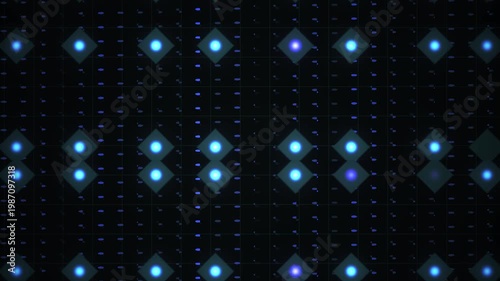 Abstract Blue Lights Pattern Background.