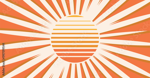 Abstract Radiating Lines in Vibrant Colors