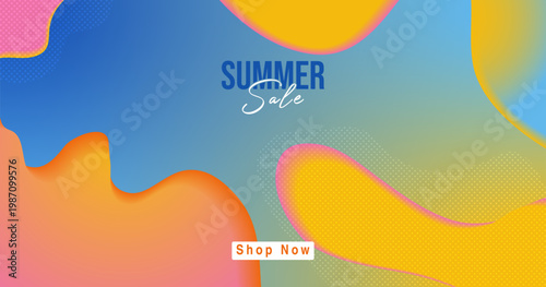 Vibrant Summer Sale Promotional Banner Design