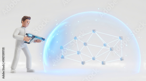 Innovative action infrastructure tech and smart grid development in a futuristic environment