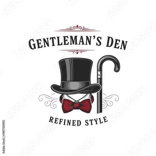 Vintage Top Hat and Bow Tie.