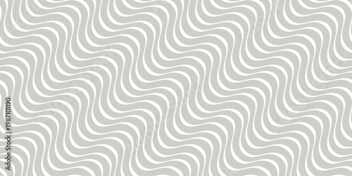 Vector seamless pattern. Abstract distorted striped texture. Monochrome curved stripes. Creative bold wavy background. Decorative striped design. Can be used as swatch in Adobe Illustrator.