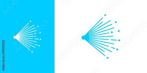 Explosive Burst Composition with Contrasting Backgrounds