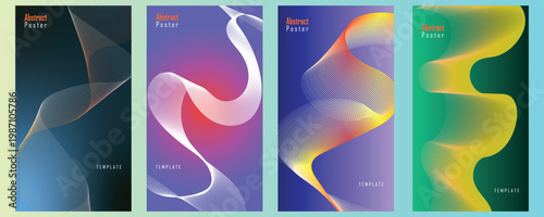 Dynamic Waves of Color: An elegant series showcases mesmerizing abstract art, where fluid lines and vibrant hues blend together, evoking a sense of motion and artistic expression. 