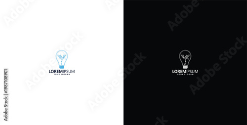 smart bulb technology logo design, bulb logo design initial Y creative bulb logo ideas