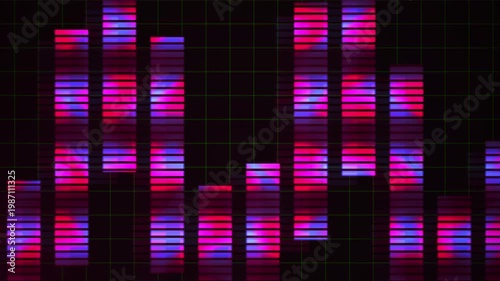 Abstract DNA Genetic Sequence Data Visualization.