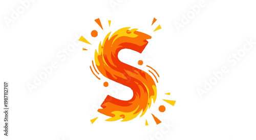 Vibrant orange dollar sign with abstract motion blur effect