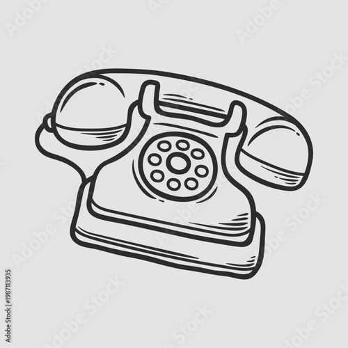 retro phone vector illustration