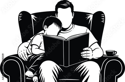 Father and child reading a moment of connection and literary exploration