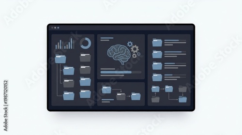 Tablet AI Dashboard Showing Neural Network Analytics.