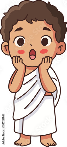 Cute Muslim Kid Amaze Colored