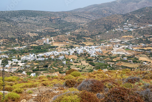 Katapola, the seaside village on the island of Amorgos. Cyclades, Greece