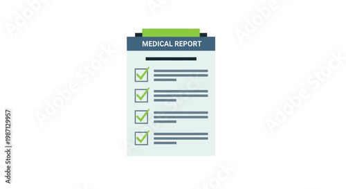 Medical Report Clipboard Checklist Vector Illustration