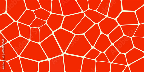 Abstract red and white pattern resembling cracked earth or glass