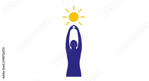 A person reaching for the sun.