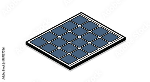 Illustration of a solar panel representing sustainable energy and clean power generation
