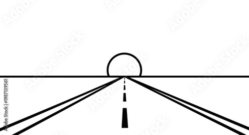 A simple road stretching into the distance.