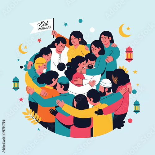 Diverse Group of People Celebrating Together.