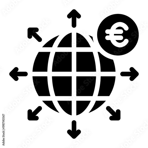 euro glyph icon