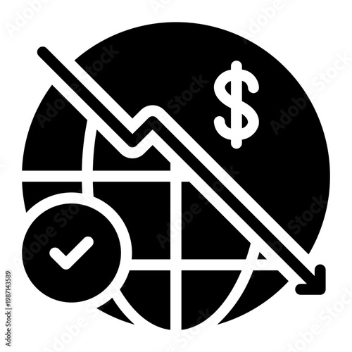 financial glyph icon
