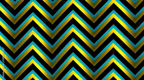 Pop art graphics blue and yellow herringbone pattern abstract background