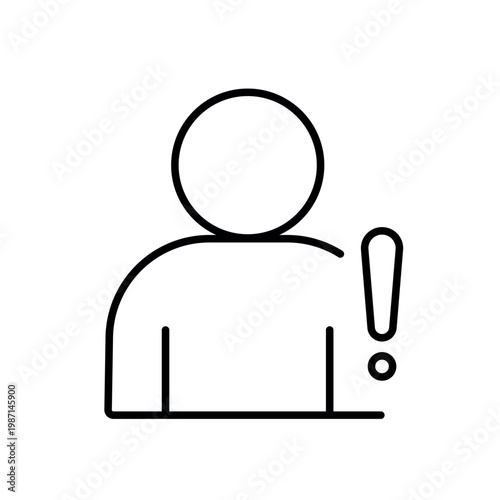 A vector icon representing a needs changes status in review workflow systems, created in line style with editable stroke