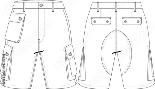 Men Man Cargo Detail Short