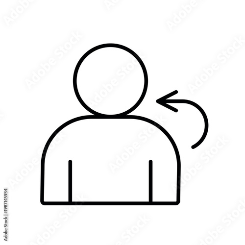 A vector icon representing resubmission required status in workflow systems, created in line style with editable stroke