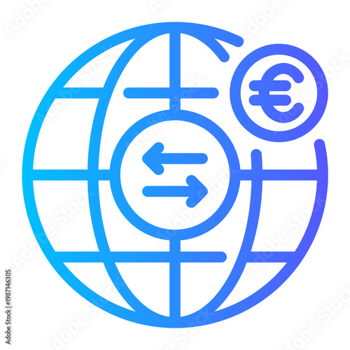 euro gradient icon